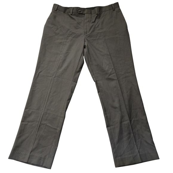 Ralph Lauren Dress Pants Mens 36x29 Brown Classic Fit Polyester Rayon Workwear - Picture 1 of 16